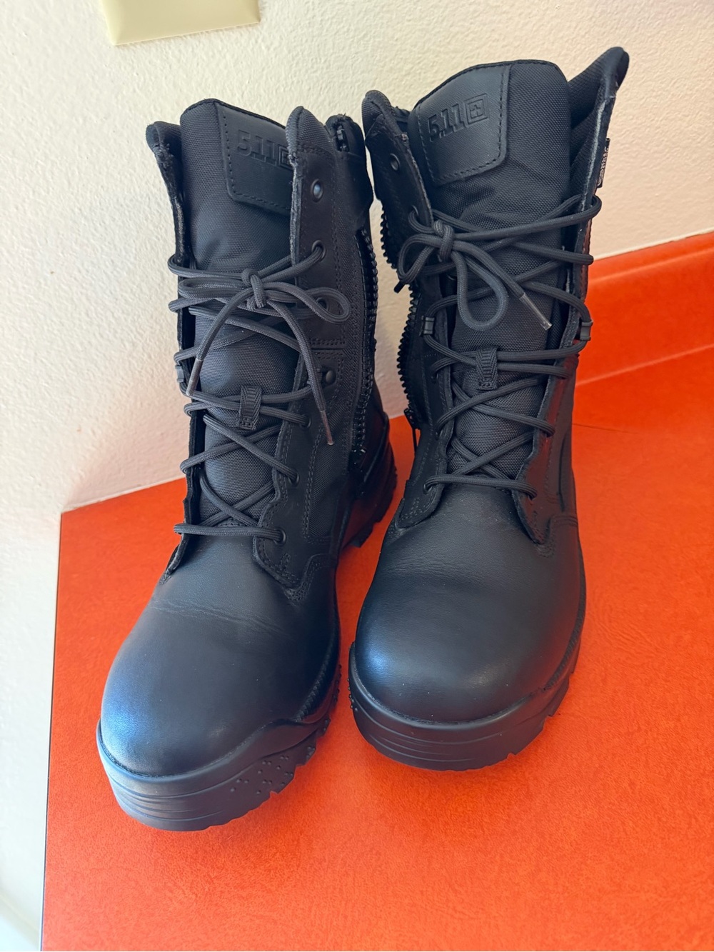 8” 5.11 Tactical Mens Black Side-Zip Combat Boots